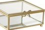 DKD Home Decor Joyero de Metal y Cristal con Lazo Transparente
