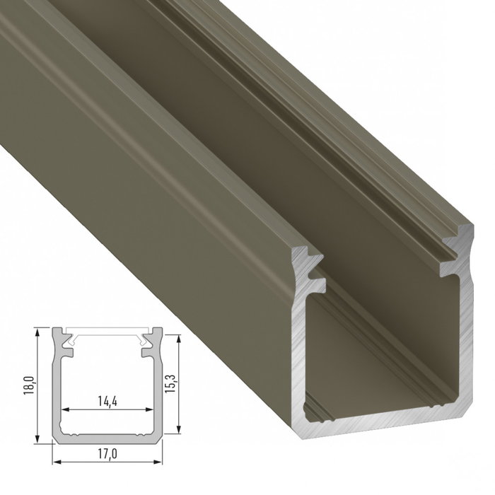 Perfil de aluminio tipo Y 2,02M Perfil de aluminio tipo Y 2,02M