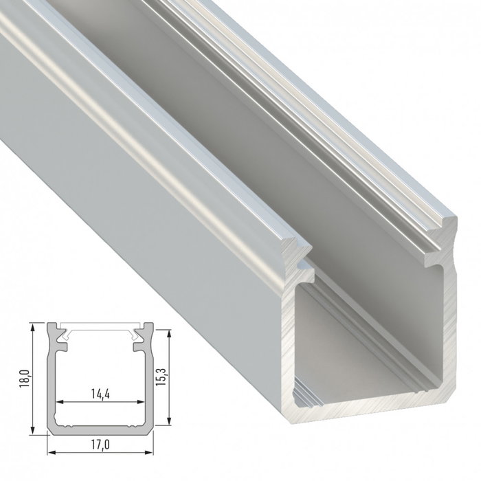 Perfil de aluminio tipo Y 2,02M Perfil de aluminio tipo Y 2,02M