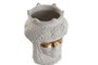 DKD Home Decor Macetero Sicilia 2024 Cabeza Siciliana Blanco Dorado 15x15x26.5 cm (2 Unidades)