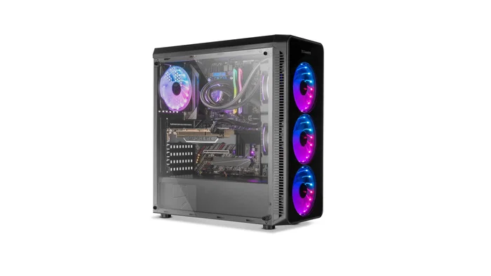 NOX Hummer TGM Midi Tower - Caja ATX Negro con Cristal Templado, 4 Ventiladores RGB Rainbow, USB 3.0, Soporte Placas ATX/micro-ATX/mini-ITX