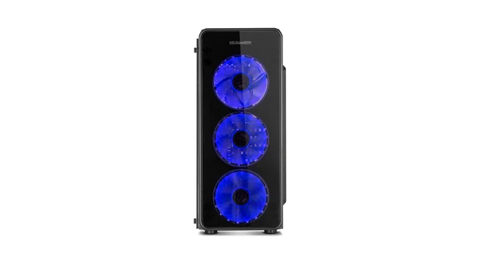 NOX Hummer TGM Midi Tower - Caja ATX Negro con Cristal Templado, 4 Ventiladores RGB Rainbow, USB 3.0, Soporte Placas ATX/micro-ATX/mini-ITX