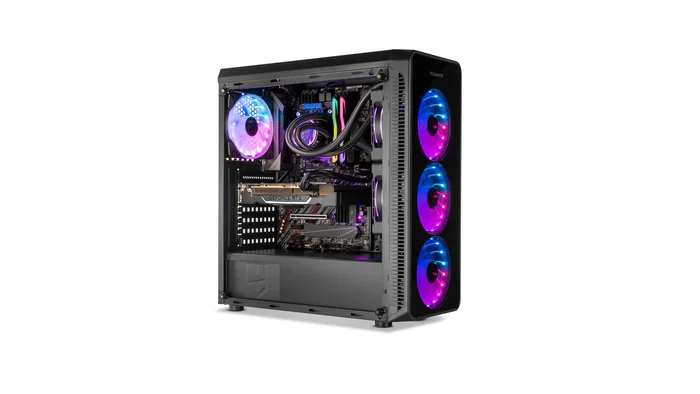 NOX Hummer TGM Midi Tower - Caja ATX Negro con Cristal Templado, 4 Ventiladores RGB Rainbow, USB 3.0, Soporte Placas ATX/micro-ATX/mini-ITX