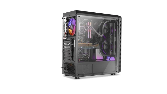 NOX Hummer TGM Midi Tower - Caja ATX Negro con Cristal Templado, 4 Ventiladores RGB Rainbow, USB 3.0, Soporte Placas ATX/micro-ATX/mini-ITX