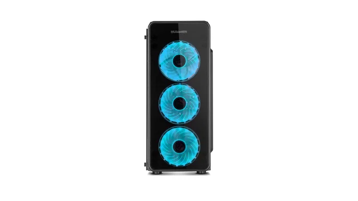 NOX Hummer TGM Midi Tower - Caja ATX Negro con Cristal Templado, 4 Ventiladores RGB Rainbow, USB 3.0, Soporte Placas ATX/micro-ATX/mini-ITX