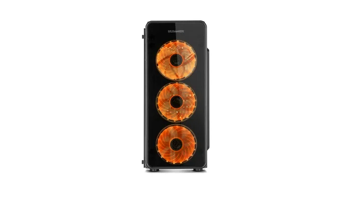 NOX Hummer TGM Midi Tower - Caja ATX Negro con Cristal Templado, 4 Ventiladores RGB Rainbow, USB 3.0, Soporte Placas ATX/micro-ATX/mini-ITX