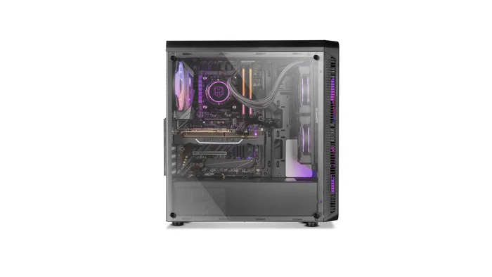 NOX Hummer TGM Midi Tower - Caja ATX Negro con Cristal Templado, 4 Ventiladores RGB Rainbow, USB 3.0, Soporte Placas ATX/micro-ATX/mini-ITX