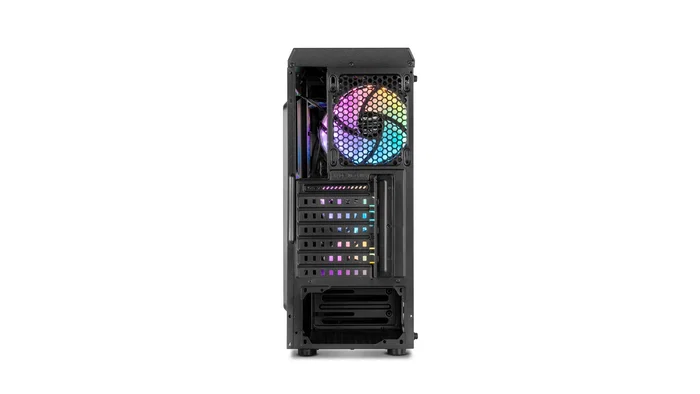NOX Hummer TGM Midi Tower - Caja ATX Negro con Cristal Templado, 4 Ventiladores RGB Rainbow, USB 3.0, Soporte Placas ATX/micro-ATX/mini-ITX