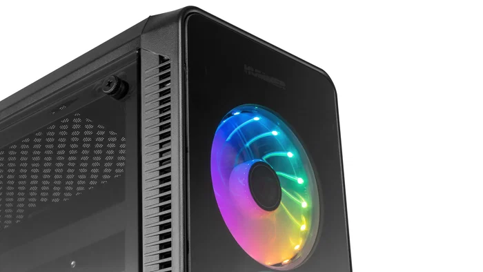 NOX Hummer TGM Midi Tower - Caja ATX Negro con Cristal Templado, 4 Ventiladores RGB Rainbow, USB 3.0, Soporte Placas ATX/micro-ATX/mini-ITX