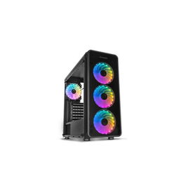 NOX NXHUMMERTGM Caja Semitorre ATX RGB USB3.0 Cristal Templado Negro
