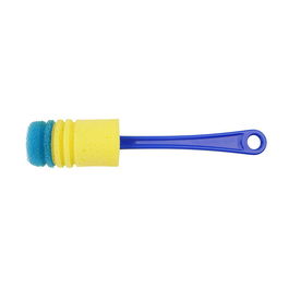 Fackelmann Profesional Cepillo Limpiador Botellas 31 cm Azul/Amarillo para Vasos Tubo, Biberones