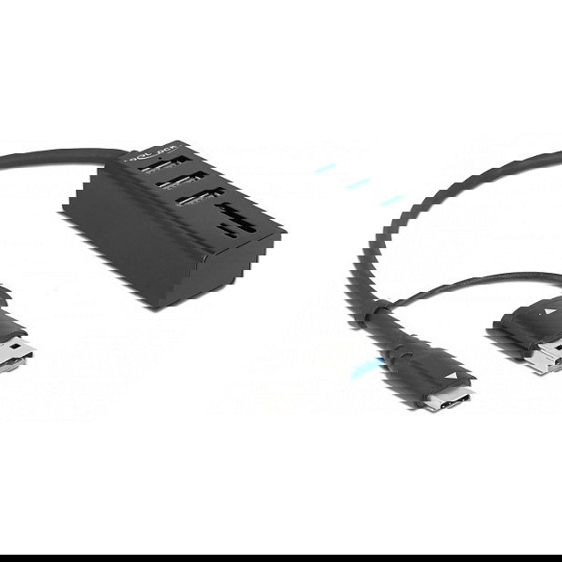 DeLOCK Concentrador USB 3.2 Gen 1 Hub 3 Puertos + Lector de Tarjetas SD y MicroSD con Conector USB Tipo-C o Tipo-A, compatible con Windows, Mac, ChromeOS DeLOCK Concentrador USB 3.2 Gen 1 Hub 3 Puertos + Lector de Tarjetas SD y MicroSD con Conector USB Tipo-C o Tipo-A, compatible con Windows, Mac, ChromeOS