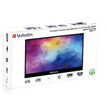 Verbatim 49593 Monitor Portátil Táctil 17.3" Full HD IPS Multimedia Negro