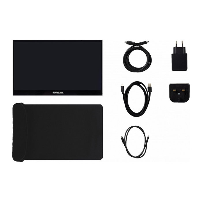 Verbatim PMT-17 Monitor Portátil Táctil de 17.3 Pulgadas Full HD 1080p IPS, Pantalla Plana, 60 Hz, USB-C, HDMI, Negro Verbatim PMT-17 Monitor Portátil Táctil de 17.3 Pulgadas Full HD 1080p IPS, Pantalla Plana, 60 Hz, USB-C, HDMI, Negro