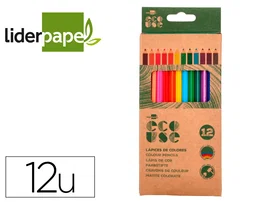 Liderpapel Ecouse Lápices de colores, 12 unidades, colores surtidos, Certificado FSC