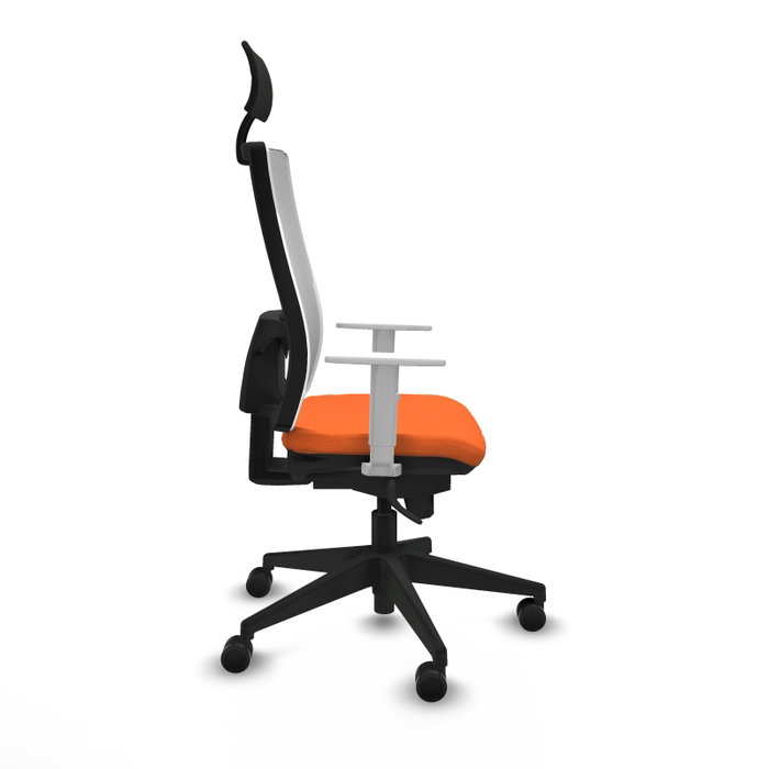 PIQUERAS Y CRESPO Silla de oficina Horna con mecanismo Sincro, Naranja y Blanco PIQUERAS Y CRESPO Silla de oficina Horna con mecanismo Sincro, Naranja y Blanco