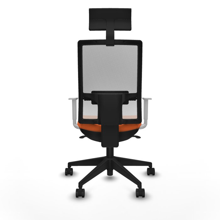 PIQUERAS Y CRESPO Silla de oficina Horna con mecanismo Sincro, Naranja y Blanco PIQUERAS Y CRESPO Silla de oficina Horna con mecanismo Sincro, Naranja y Blanco