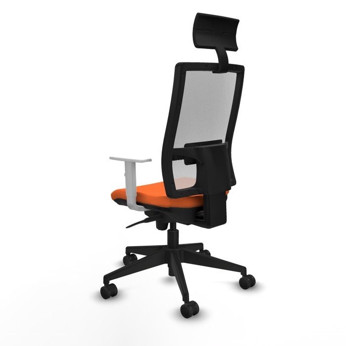 PIQUERAS Y CRESPO Silla de oficina Horna con mecanismo Sincro, Naranja y Blanco PIQUERAS Y CRESPO Silla de oficina Horna con mecanismo Sincro, Naranja y Blanco