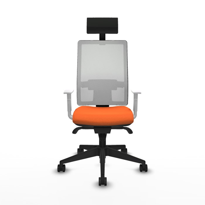PIQUERAS Y CRESPO Silla de oficina Horna con mecanismo Sincro, Naranja y Blanco PIQUERAS Y CRESPO Silla de oficina Horna con mecanismo Sincro, Naranja y Blanco