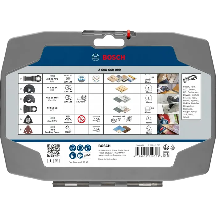 Bosch Professional BOS4059952629551 - Juego de 8 cuchillas de renovación para herramienta oscilante multifunción