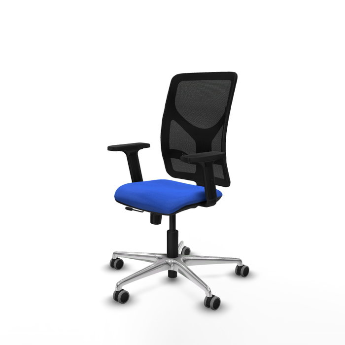 PIQUERAS Y CRESPO Silla de oficina Motilla con mecanismo Sincro/Traslack Azul y Negro