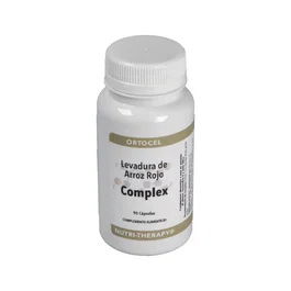 ORTOCEL NUTRI-THERAPY Levadura de Arroz Rojo Complex 90 Cápsulas con Cardo Mariano, Berberis, Alcachofa y Monacolina K