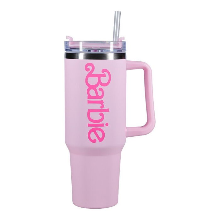 Paladone Vaso termo Barbie con pajita de 1200 ml