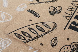 DKD Home Decor Individual Corcho Negro Natural 30 x 40 cm (12 Unidades)