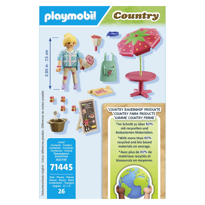 Playmobil 71445 Country - Marmeladenstand - Set de Juguete de Acción y Aventura con 26 Piezas, Multicolor, Recomendado a partir de 4 años