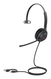 Yealink UH37 Mono UC Auriculares de Diadema Monoaurales USB Type-C/Type-A Negro