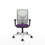 PIQUERAS Y CRESPO Silla de oficina Motilla con mecanismo Sincro, Morado y Blanco
