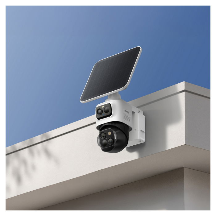 Anker Eufy SoloCam S4 Cámara de Seguridad IP 4K, Interior/Exterior, Inalámbrica, PTZ, Visión Nocturna, Zoom Óptico 8x, IP65, Batería/Solar, Blanco o Negro