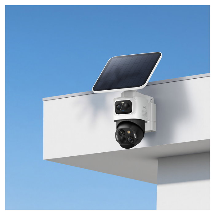 Anker Eufy SoloCam S4 Cámara de Seguridad IP 4K, Interior/Exterior, Inalámbrica, PTZ, Visión Nocturna, Zoom Óptico 8x, IP65, Batería/Solar, Blanco o Negro