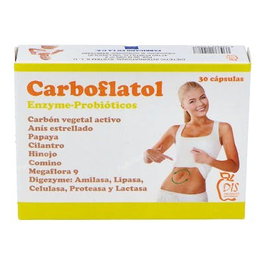 DIS Carboflatol 30 Cápsulas para Problemas Digestivos y Gases