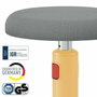 LEITZ Ergo Cosy Active Taburete de Asiento Acolchado Gris y Amarillo