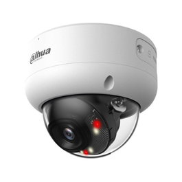 Dahua DH-IPC-HDBW3849EP-S-IL-0280B Cámara IP Domo Antivandálica 8MP WizSense Smart Dual Light Inteligencia Artificial LED IR WDR Fija 2.8mm