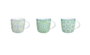 DKD Home Decor Tazas de Porcelana Diseño Azulejos Surtido 3 Colores