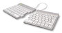R-Go Tools Teclado ergonómico dividido R-Go Split Break con software de pausa, AZERTY (BE), Bluetooth, blanco