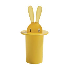 Alessi ASG16 Magic Bunny Palillero de Resina Termoplástica Amarillo Diseñado por Stefano Giovannoni para Servir Aperitivos