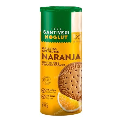 Santiveri Galletas sin Gluten Digestive con Naranja 195g Santiveri Galletas sin Gluten Digestive con Naranja 195g
