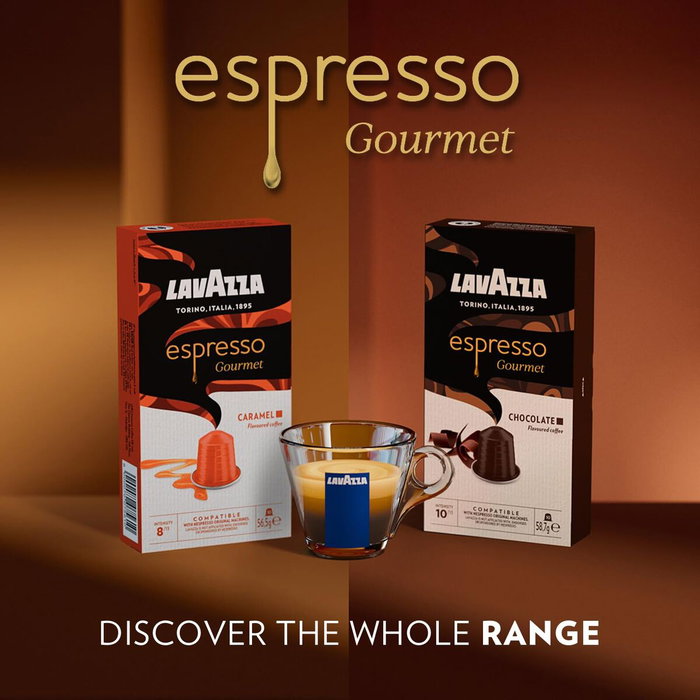 Lavazza Espresso Gourmet Caramel para cafeteras Nespresso, caja de 10 Lavazza Espresso Gourmet Caramel para cafeteras Nespresso, caja de 10