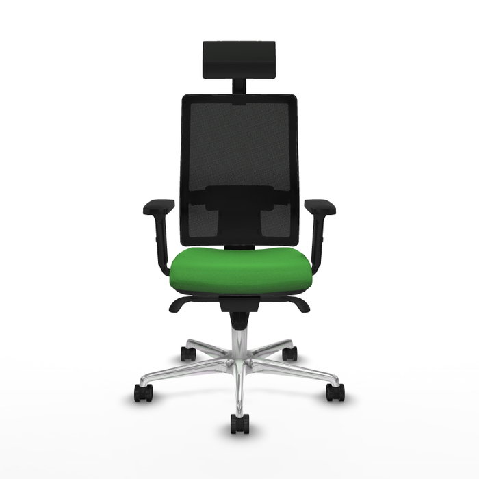 PIQUERAS Y CRESPO Silla de oficina Horna con mecanismo Sincro, Verde y Negro