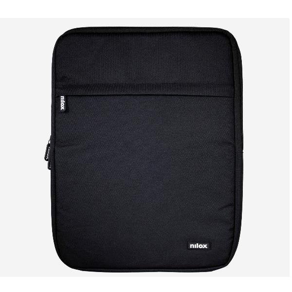 Nilox SLEEVE 17.3 NEGRA - Funda Sleeve acolchada para portátil o tablet hasta 43.9 cm (17.3"), color Negro, compartimento para accesorios, Poliéster