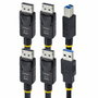 StarTech.com Cable KVM DisplayPort Doble Pantalla 4K 60Hz, 1,8 m, Negro