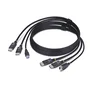 StarTech.com Cable KVM DisplayPort Doble Pantalla 4K 60Hz, 1,8 m, Negro