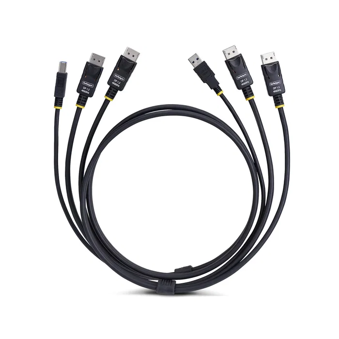 Cable kvm displayport doble pantalla usb 5gbps de 1 8m Cable kvm displayport doble pantalla usb 5gbps de 1 8m