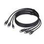 Cable kvm displayport doble pantalla usb 5gbps de 1 8m
