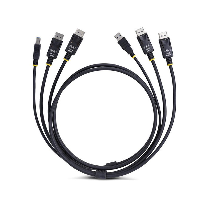 Startech Cable KVM DisplayPort Doble Pantalla USB 5Gbps de 1.8m