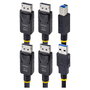 StarTech.com Cable KVM DisplayPort Doble Pantalla 4K 60Hz, 1,8 m, Negro