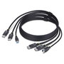 StarTech.com Cable KVM DisplayPort Doble Pantalla 4K 60Hz, 1,8 m, Negro
